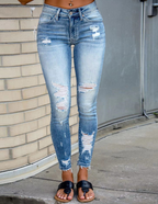Jeans Slim Rasgados