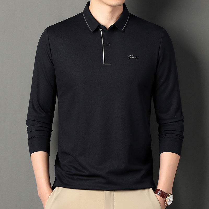 Lightweight long-sleeved polo shirt