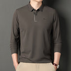 Lightweight long-sleeved polo shirt