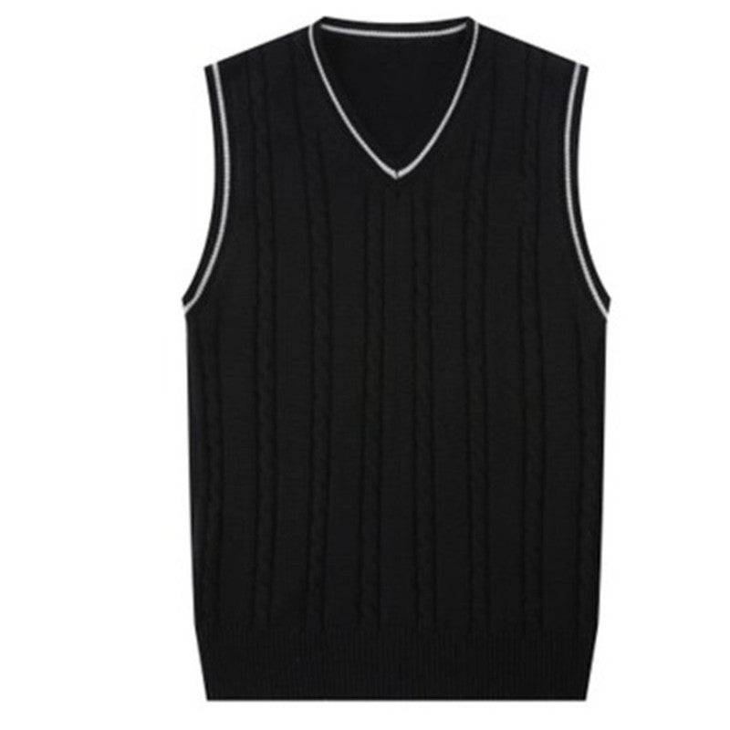 Suéter de Punto Sin Mangas para Hombre con Cuello en V