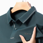 Lightweight long-sleeved polo shirt